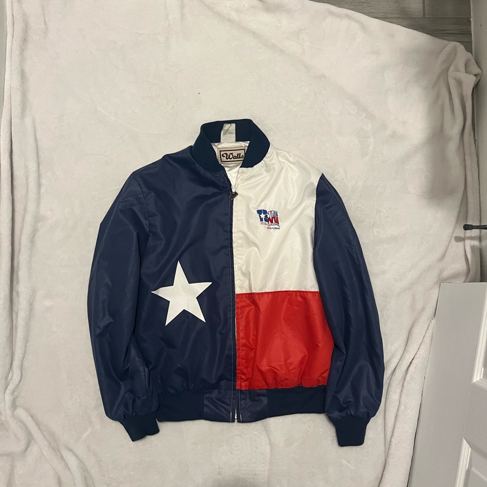 Walls Navy and Cream Bomber Jacket